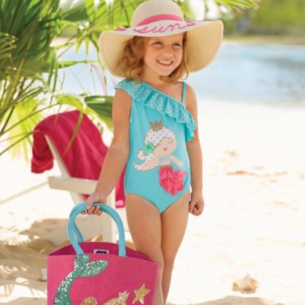 Mud Pie 1 piece mermaid swimsuit 9 - 12 months